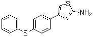 structure of CAS# 333773-69-6, 4-(4-Phenylsulfanylphenyl)-1,3-Thiazol-2-Amine;4-(4-Phenylsulfanylphenyl)Thiazol-2-Amine;4-[4-(Phenylthio)Phenyl]-2-Thiazolamine;[4-[4-(Phenylthio)Phenyl]Thiazol-2-Yl]Amine
