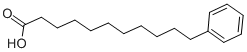 structure of CAS# 3343-24-6, Phenylundecanoic Acid;Phenylundecanoic Acid;Undecanoic Acid, Phenyl-