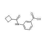 结构式 CAS# 33582-65-9, 3-[(环丁基羰基)氨基]苯甲酸