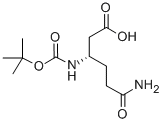 结构式 CAS# 336182-06-0, 叔丁氧羰基-L-beta-高谷氨酰胺