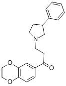 结构式 CAS# 33743-96-3, 1-(2,3-二氢-1,4-苯并二氧杂环己-7-基)-3-(3-苯基吡咯烷-1-基)丙-1-酮盐酸盐