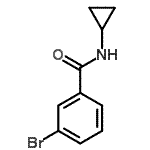 结构式 CAS# 337535-74-7, 3-溴-N-环丙基苯甲酰胺