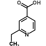 结构式 CAS# 3376-96-3, 2-乙基异烟酸
