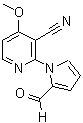 结构式 CAS# 338412-33-2, 2-(2-甲酰基-1H-吡咯-1-基)-4-甲氧基烟腈
