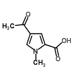 结构式 CAS# 339011-93-7, 4-乙酰基-1-甲基-1H-吡咯-2-羧酸