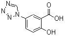 结构式 CAS# 339310-80-4, 2-羟基-5-(1H-四唑-1-基)苯甲酸