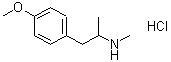 结构式 CAS# 3398-68-3, 4-甲氧基-N,alpha-二甲基苯乙胺盐酸盐