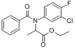 结构式 CAS# 34029-27-1, 2-(苯甲酰基-3-氯-4-氟苯胺基)丙酸乙酯