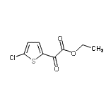 structure of CAS# 34036-28-7, Ethyl (5-Chloro-2-Thienyl)(Oxo)Acetate;Ethyl 5-chlorothiophene-2-glyoxylate;MFCD07782946