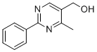 structure of CAS# 342405-27-0, (4-Methyl-2-Phenyl-5-Pyrimidinyl)Methanol;5-(Hydroxymethyl)-6-Methyl-2-Phenylpyrimidine;(4-Methyl-2-Phenylpyrimidin-5-Yl)Methanol;(4-METHYL-2-PHENYL-5-PYRIMIDINYL)METHANOL
