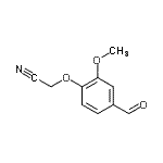 structure of CAS# 342592-62-5, (4-Formyl-2-Methoxyphenoxy)Acetonitrile;(4-formyl-2-methoxyphenoxy)acetonitrile;2-(4-formyl-2-methoxyphenoxy)acetonitrile;2-(4-formyl-2-methoxyphenoxy)ethanenitrile