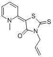 结构式 CAS# 34330-15-9, 3-烯丙基-5-(1-甲基吡啶-2(1H)-亚基)绕丹宁