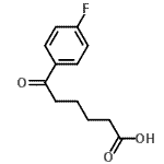 structure of CAS# 343319-07-3, 6-(4-Fluorophenyl)-6-Oxohexanoic Acid;6-(4-Fluorophenyl)-6-oxohexanoic acid;MFCD01311599