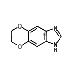 structure of CAS# 343788-75-0, 6,7-Dihydro-1H-[1,4]Dioxino[2,3-f]Benzimidazole;1H-[1,4]dioxino[2,3-f]benzimidazole, 6,7-dihydro-;6,7-dihydro-1H-[1,4]dioxino[2',3':4,5]benzo[1,2-d]imidazole;6,7-dihydro-1H-[1,4]dioxino[2,3-f]benzimidazole