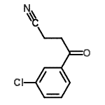 结构式 CAS# 34555-37-8, 4-(3-氯苯基)-4-氧代丁腈