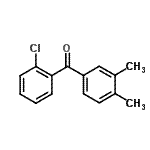 structure of CAS# 34701-99-0, (2-Chlorophenyl)(3,4-Dimethylphenyl)Methanone;2-Chloro-3',4'-dimethylbenzophenone