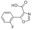 structure of CAS# 347187-18-2, 5-(2-Fluorophenyl)-1,3-Oxazole-4-Carboxylicacid;5-(2-Fluorophenyl)-1,3-Oxazole-4-Carboxylicacid;5-(2-Fluorophenyl)Oxazole-4-Carboxylic Acid