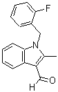 结构式 CAS# 347323-87-9, 1-(2-氟-苄基)-2-甲基-1H-吲哚-3-甲醛
