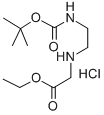 structure of CAS# 347890-34-0, Ethyl N-[2-(Boc-Amino)Ethyl]Glycinate Hydrochloride;Ethyl N-(Boc-Aminoethyl)Glycinate Hydrochloride;Ethyln-(Bocaminoethyl)Glycinatehcl