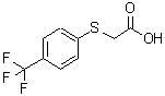 结构式 CAS# 349-83-7, 2-(4-(三氟甲基)苯基硫代)乙酸