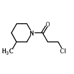 structure of CAS# 349097-98-9, 3-Chloro-1-(3-Methyl-1-Piperidinyl)-1-Propanone;1-(3-chloropropanoyl)-3-methylpiperidine;3-chloro-1-(3-methylpiperidyl)propan-1-one;piperidine, 1-(3-chloro-1-oxopropyl)-3-methyl-