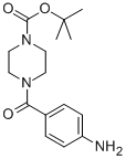 structure of CAS# 350684-49-0, Tert-Butyl 4-(4-Aminobenzoyl)Tetrahydro-1(2H)-Pyrazinecarboxylate;TERT-BUTYL 4-(4-AMINOBENZOYL)TETRAHYDRO-1(2H)-PYRAZINECARBOXYLATE;Tert-Butyl 4-(4-Aminobenzoyl)Piperazine-1-Carboxylate