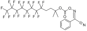 structure of CAS# 350716-42-6, (2-Perfluorooctylethyl)isopropoxycarbonyloxyiminophenylacetonitrile
