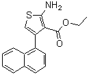 structure of CAS# 350997-18-1, Ethyl 2-Amino-4-(1-Naphthyl)-3-Thiophenecarboxylate;ethyl 2-amino-4-(naphthalen-1-yl)thiophene-3-carboxylate;ethyl 2-amino-4-naphthylthiophene-3-carboxylate;MFCD01924059