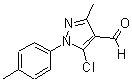 structure of CAS# 350997-70-5, 5-Chloro-3-Methyl-1-p-Tolyl-1H-Pyrazole-4-Carboxaldehyde