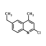 structure of CAS# 35213-56-0, 2-Chloro-6-Ethyl-4-Methylquinoline;MFCD10000800
