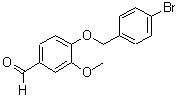 结构式 CAS# 352455-48-2, 4-[(4-溴苄基)氧基]-3-甲氧基苯甲醛