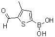 structure of CAS# 352530-25-7, 5-Formyl-4-Methylthiophene-2-Boronic Acid;5-Formyl-4-Methylthiophene-2-Boronic Acid, 97%;5-Borono-3-Methylthiophene-2-Carboxaldehyde