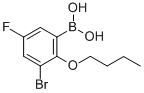 structure of CAS# 352534-85-1, 3-Bromo-2-Butoxy-5-Fluorophenylboronic acid;3-BROMO-2-BUTOXY-5-FLUOROPHENYLBORONIC