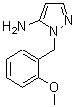 structure of CAS# 3528-46-9, 1-(2-Methoxybenzyl)-1H-Pyrazol-5-Amine;1-[(2-methoxyphenyl)methyl]pyrazole-5-ylamine;1H-pyrazol-5-amine, 1-[(2-methoxyphenyl)methyl];2-(2-Methoxy-benzyl)-2H-pyrazol-3-ylamine