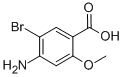 structure of CAS# 35290-97-2, 4-Amino-5-Bromo-2-Methoxybenzenecarboxylic Acid;4-Amino-5-Bromo-2-Methoxy-Benzoic Acid;Benzoic Acid, 4-Amino-5-Bromo-2-Methoxy-;Oprea1_168799