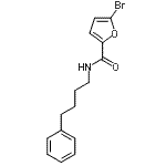 结构式 CAS# 353466-89-4, 5-溴-N-(4-苯基丁基)-2-糠酰胺