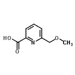 structure of CAS# 354517-76-3, 6-(Methoxymethyl)-2-Pyridinecarboxylic Acid;2-PYRIDINECARBOXYLICACID, 6-(METHOXYMETHYL)-;6-(methoxymethyl)-2-pyridinecarboxylic acid;6-(methoxymethyl)picolinic acid