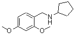 structure of CAS# 356092-74-5, N-(2,4-Dimethoxybenzyl)Cyclopentanamine;[(2,4-dimethoxyphenyl)methyl]cyclopentylamine;Cyclopentyl-(2,4-dimethoxy-benzyl)-amine;N-(2,4-dimethoxybenzyl)cyclopentanamine