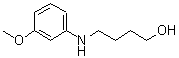 structure of CAS# 356539-28-1, 4-(3-Methoxy-Phenylamino)-Butan-1-Ol;Bas 02984918;Zinc02384455;Aronis001958