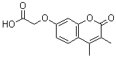 结构式 CAS# 35679-93-7, [(3,4-二甲基-2-氧代-2H-苯并吡喃-7-基)氧基]乙酸
