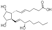 structure of CAS# 36150-01-3, (5E,9alpha,11alpha,13E,15S)-9,11,15-Trihydroxyprosta-5,13-Dien-1-Oic Acid;"9α,<wbr>11α,15S-t<wbr>rihydroxy<wbr>-prosta-5<wbr>E,13E-die<wbr>n-1-oic a<wbr>cid"(+)-Prostaglandin F2a;(5Z,13E)-(15S)-9α,11α,15-Trihydroxyprosta-5,13-dienoate