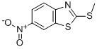 structure of CAS# 3621-99-6, 2-(Methylthio)-6-Nitro-1,3-Benzothiazole;2-(Methylthio)-6-Nitro-1,3-Benzothiazole;Nsc202563;Zinc00161309