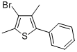 structure of CAS# 362513-28-8, 3-Bromo-2,4-Dimethyl-5-Phenylthiophene;3-BROMO-2,4-DIMETHYL-5-PHENYLTHIOPHENE