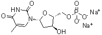 结构式 CAS# 365-07-1, 5'-胸苷酸二钠盐