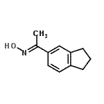 structure of CAS# 36795-33-2, (1E)-1-(2,3-Dihydro-1H-Inden-5-Yl)-N-Hydroxyethanimine;(1E)-1-(2,3-dihydro-1H-inden-5-yl)ethanone oxime;1-Indan-5-yl-ethanone oxime;5-Acetohydroximoylindane