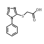 structure of CAS# 3682-28-8, [(4-Phenyl-4H-1,2,4-Triazol-3-Yl)Sulfanyl]Acetic Acid;acid;(4-Phenyl-4 H -[1,2,4]triazol-3-ylsulfanyl)-acetic;(4-Phenyl-4 H -[1,2,4]triazol-3-ylsulfanyl)-acetic acid