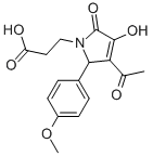 结构式 CAS# 370584-35-3, 3-[(2R)-3-乙酰基-4-羟基-2-(4-甲氧基苯基)-5-氧代-2H-吡咯-1-基]丙酸