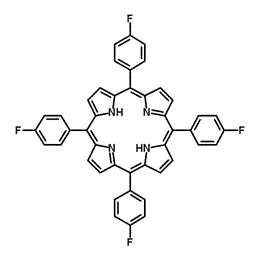 结构式 CAS# 37095-43-5, 5,10,15,20-四(4-氟苯基)-21H,23H-卟吩