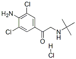 结构式 CAS# 37148-49-5, 1-(4-氨基-3,5-二氯苯基)-2-[叔丁基氨基]乙烷-1-酮盐酸盐