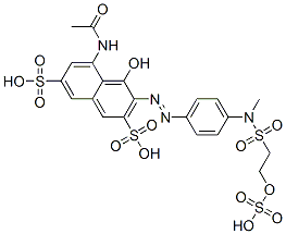 CAS#: 3743-84-8， (3Z)-5-Acetamido-3-[[4-(Methyl-(2-Sulfooxyethylsulfonyl)Amino)Phenyl]Hydrazinylidene]-4-Oxonaphthalene-2,7-Disulfonic Acid